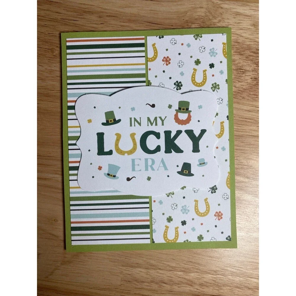Handmade St. Patrick’s Day Blank Greeting Card A2 & Envelope